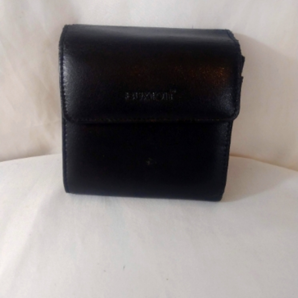 Buxton Black Leather Thick Wallet